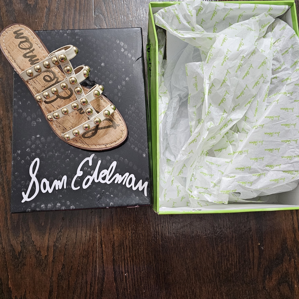 Sam Edelman Ivory Leather Sandals